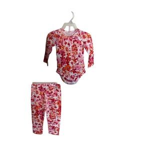 Floral Kids Matching Set - Pink and Red